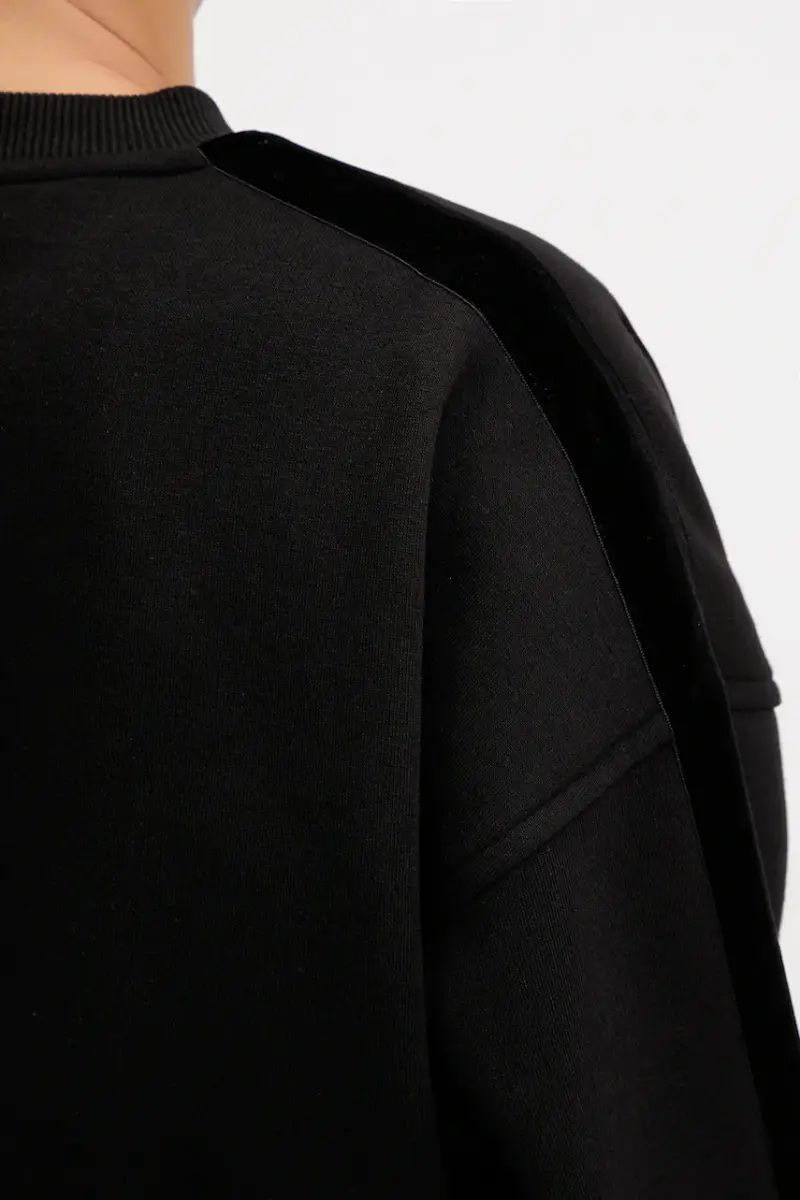 felpa AELIA donna colore nero V5BQ10 KB681 miniatura 5