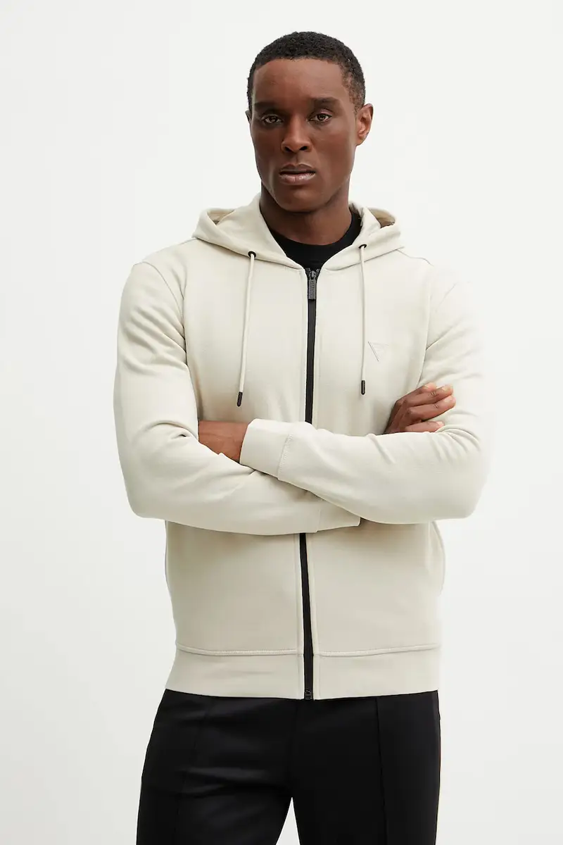 felpa ALDWIN uomo colore beige con cappuccio Z2YQ28 KAIJ1