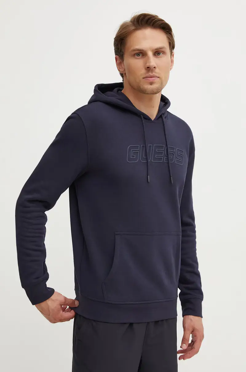 felpa ALDWIN uomo colore blu navy con cappuccio con applicazione Z4YQ12 KAIJ1