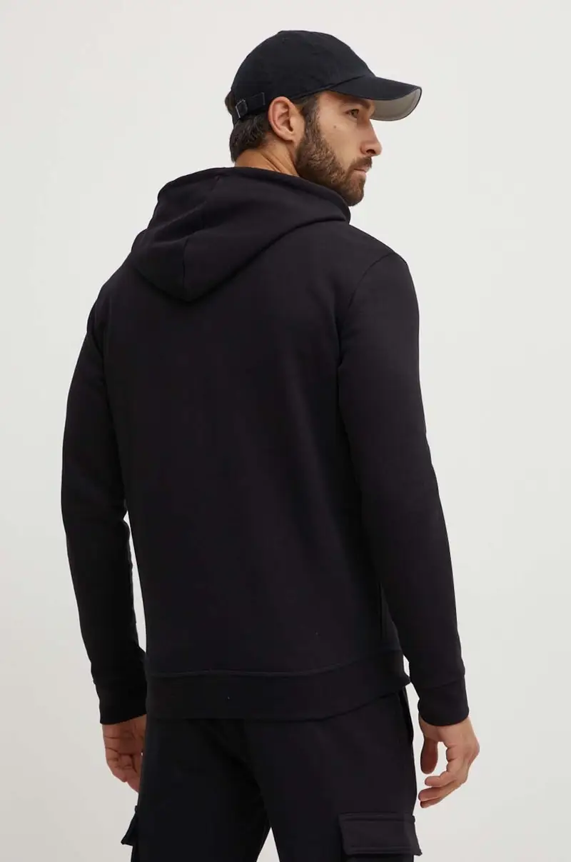felpa ALDWIN uomo colore nero con cappuccio con applicazione Z4YQ12 KAIJ1 miniatura 3