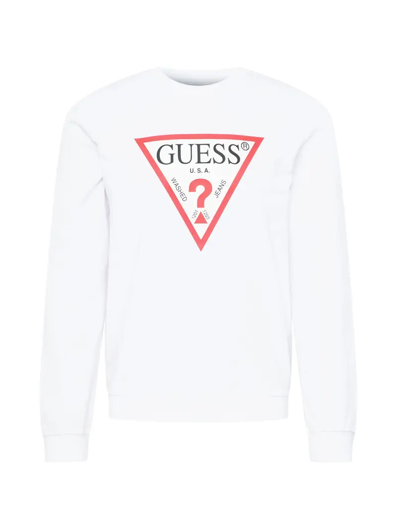GUESS Felpa 'Audley'  rosso / nero / bianco