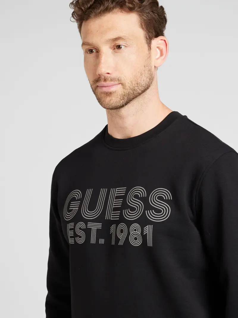 GUESS Felpa 'Beau' grigio / nero miniatura 2
