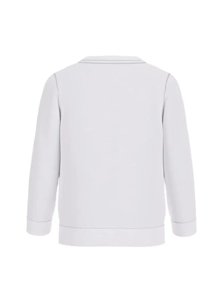 felpa bianca bambina maxi logo miniatura 2