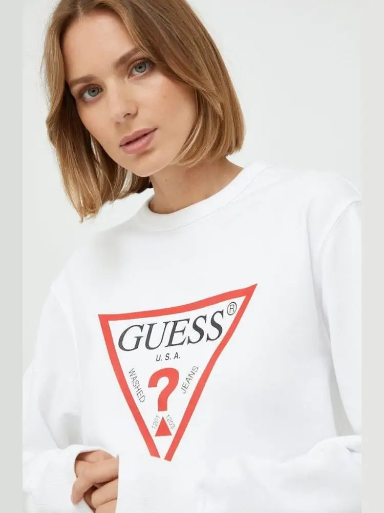 felpa bianca donna con logo miniatura 2