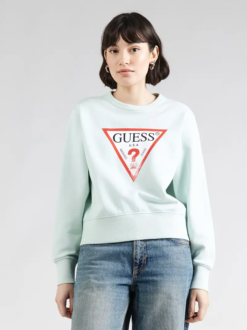 Felpa blu pastello / rosso / nero / bianco miniatura 2