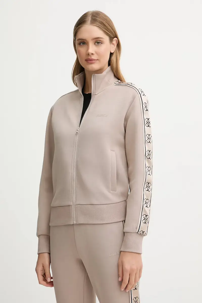 felpa BRITNEY donna colore blu con applicazione V2YQ16 KB3P2 Marrone