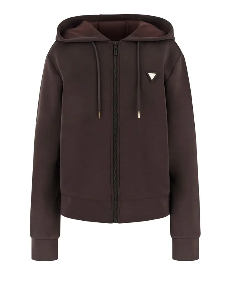 felpa cappuccio olympe guess da donna - marrone