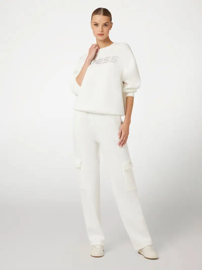 Felpa 'Cecilia' argento / bianco miniatura 3