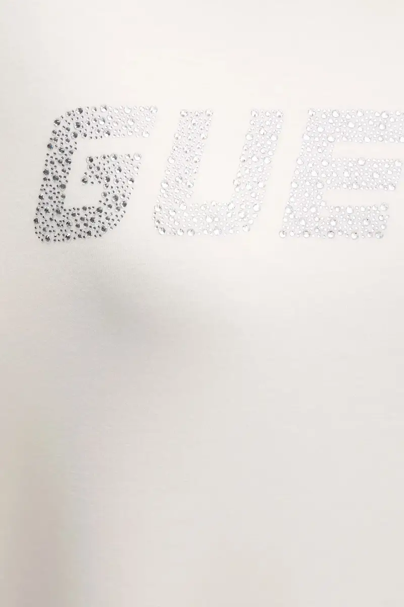 felpa CECILIA donna colore beige con applicazione V4BQ15 K7UW2 miniatura 5