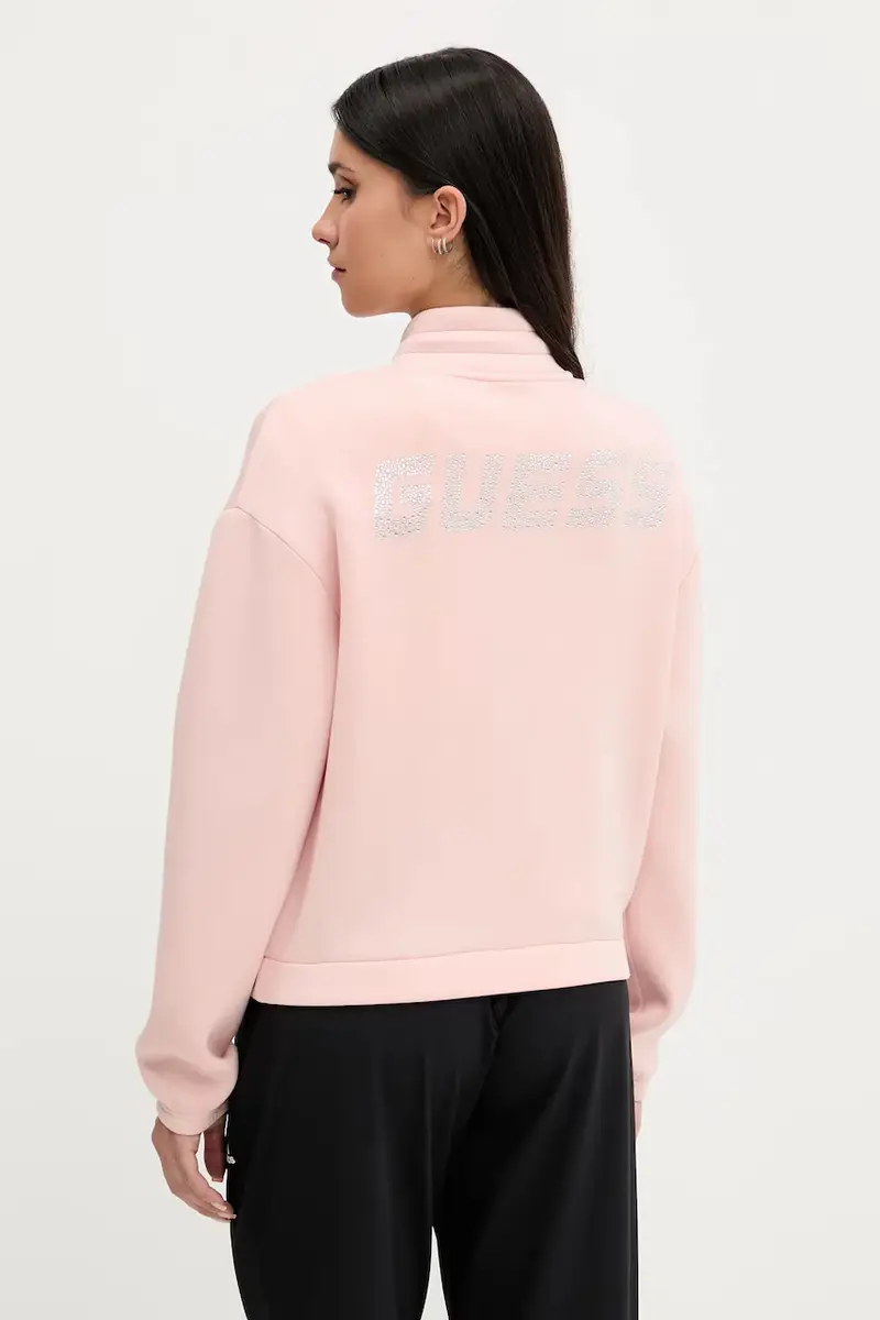 felpa CECILIA donna colore blu con applicazione V4BQ14 K7UW2 Arancione miniatura 3