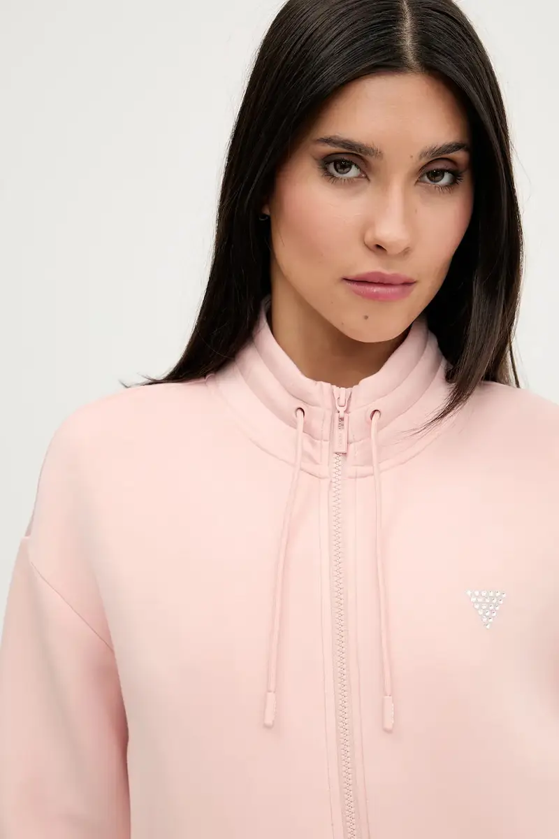 felpa CECILIA donna colore blu con applicazione V4BQ14 K7UW2 Arancione miniatura 4