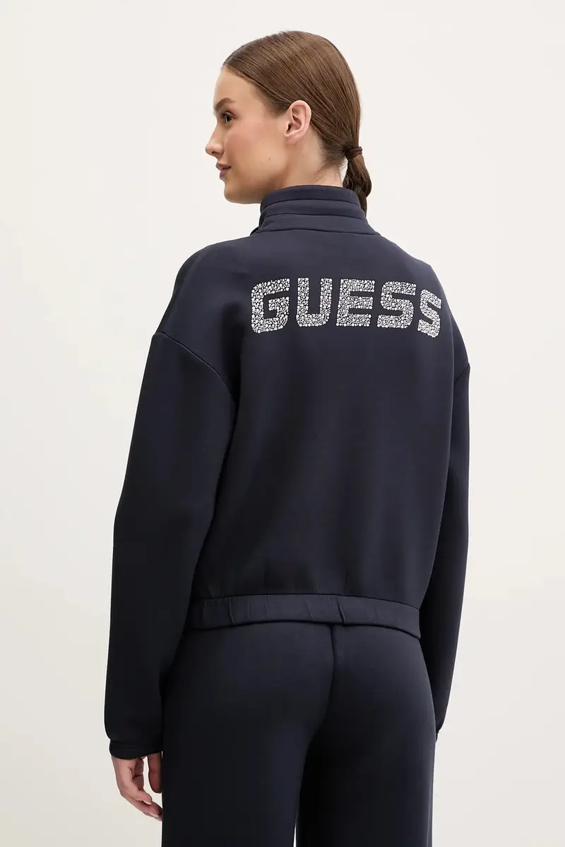 felpa CECILIA donna colore blu con applicazione V4BQ14 K7UW2 Blu navy miniatura 3