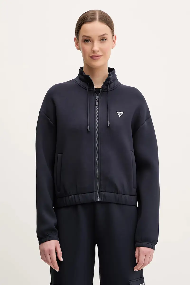 felpa CECILIA donna colore blu con applicazione V4BQ14 K7UW2 Blu navy