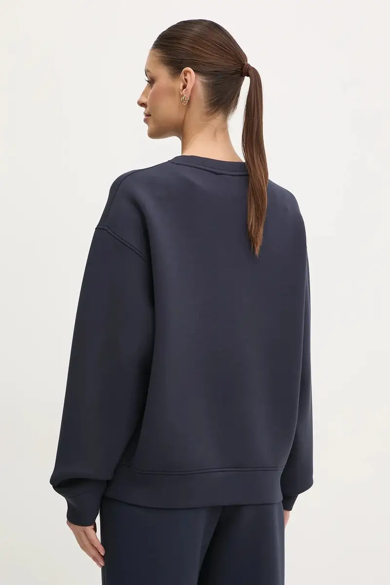 felpa CECILIA donna colore blu con applicazione V4BQ15 K7UW2 Blu navy miniatura 3