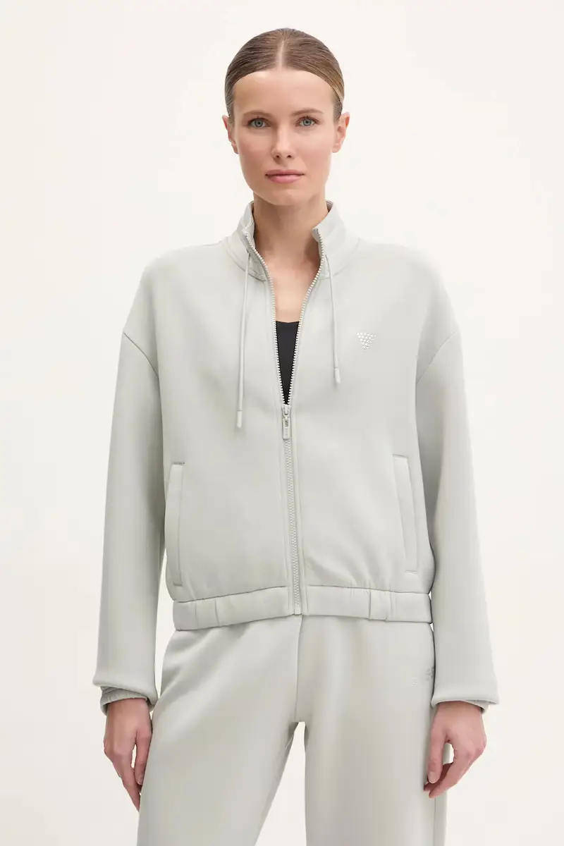 felpa CECILIA donna colore grigio con applicazione V4BQ14 K7UW2