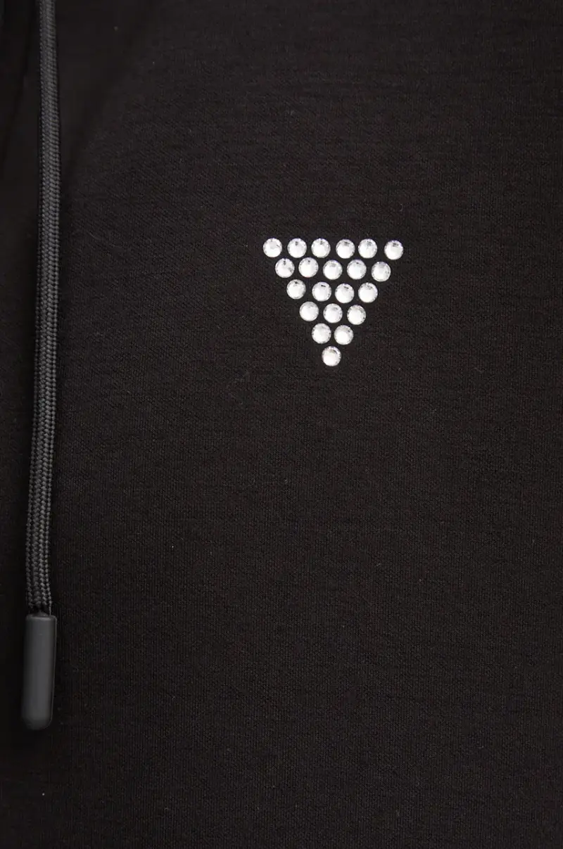 felpa CECILIA donna colore nero con applicazione V4BQ14 K7UW2 miniatura 5