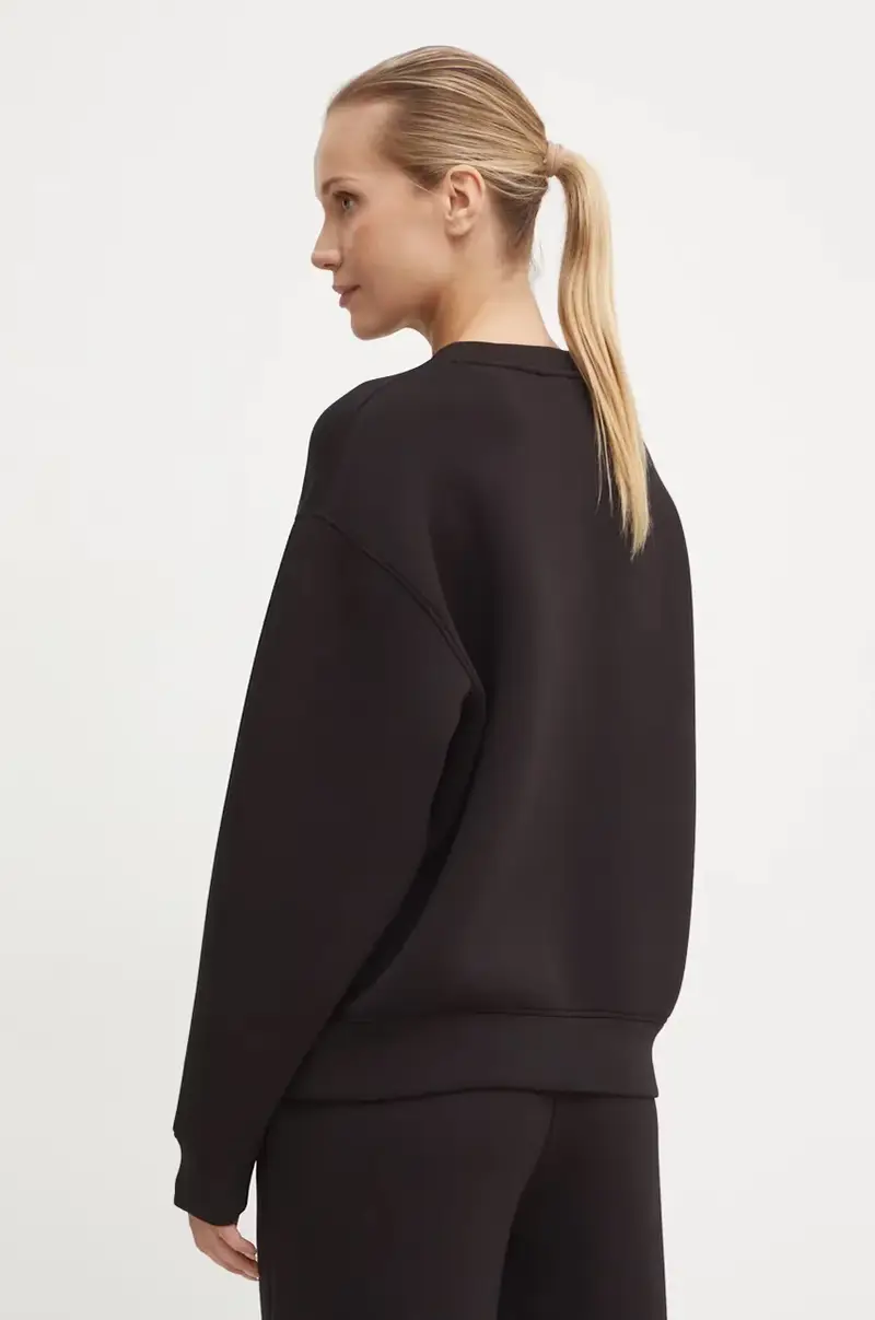 felpa CECILIA donna colore nero con applicazione V4BQ15 K7UW2 miniatura 3