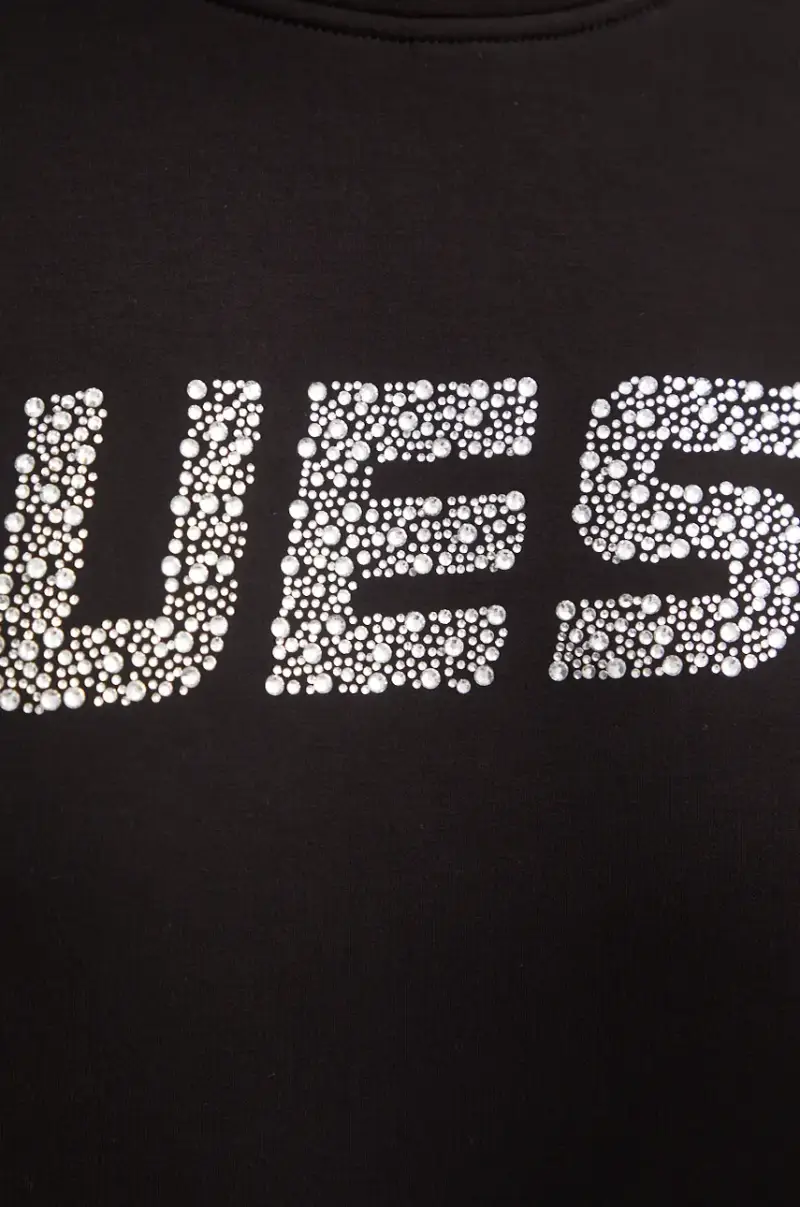 felpa CECILIA donna colore nero con applicazione V4BQ15 K7UW2 miniatura 5