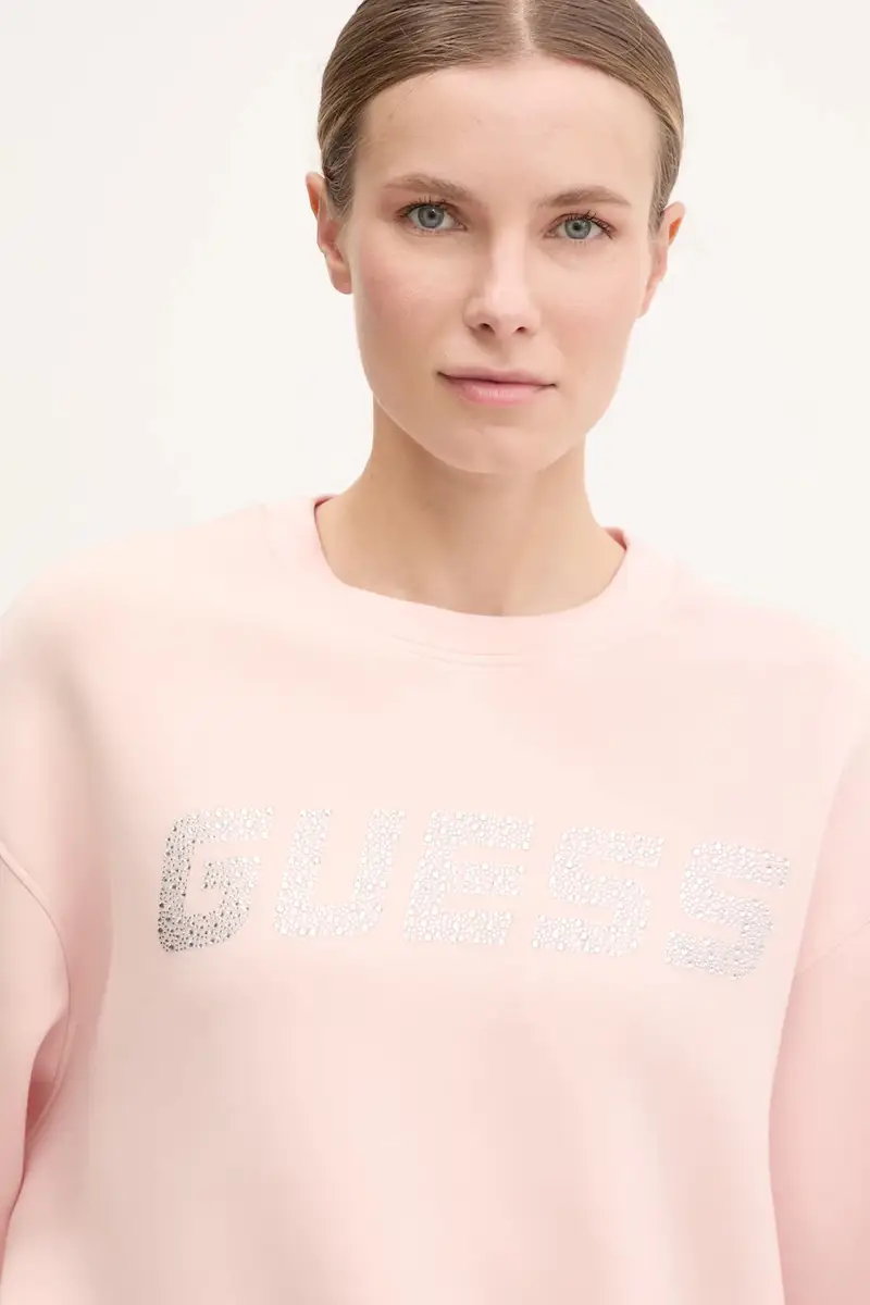 felpa CECILIA donna colore rosa con applicazione V4BQ15 K7UW2 miniatura 4