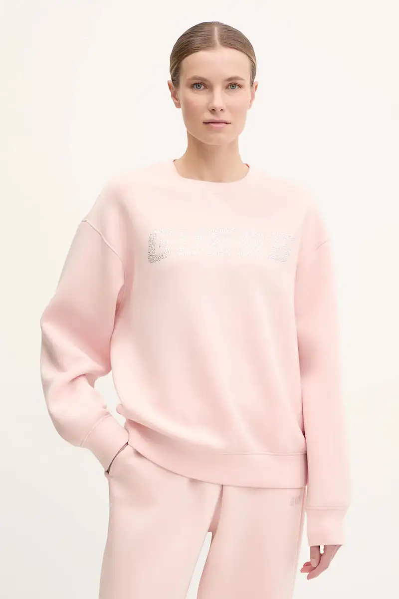 felpa CECILIA donna colore rosa con applicazione V4BQ15 K7UW2