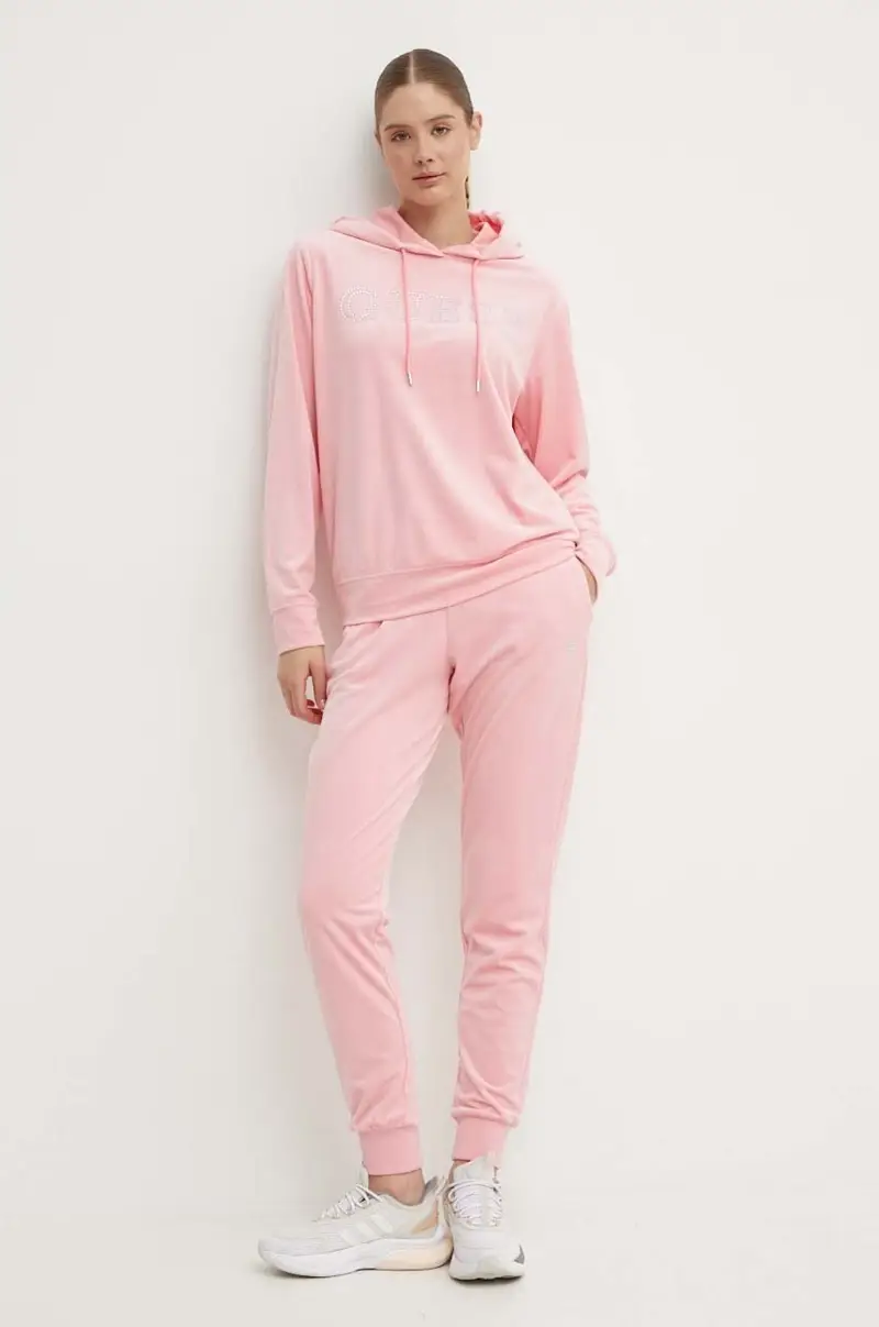 felpa COUTURE donna colore rosa con cappuccio V4RQ25 KBXI2 miniatura 2