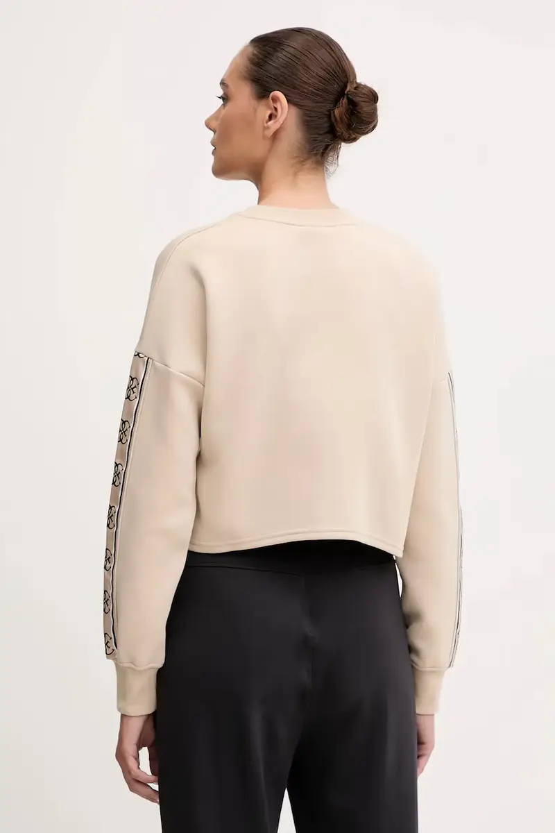 felpa CYMONE donna colore rosa con applicazione V3BQ16 KB3P2 Beige miniatura 3