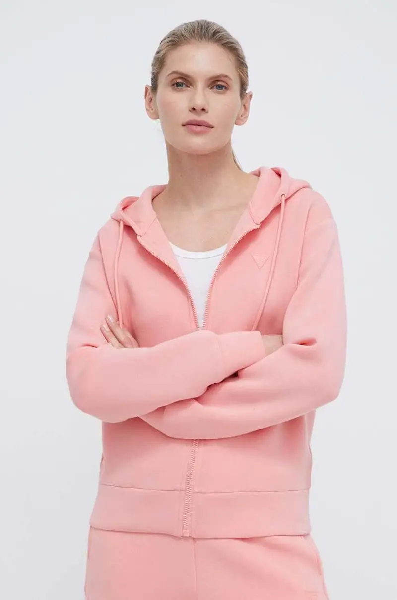 felpa donna colore arancione con cappuccio