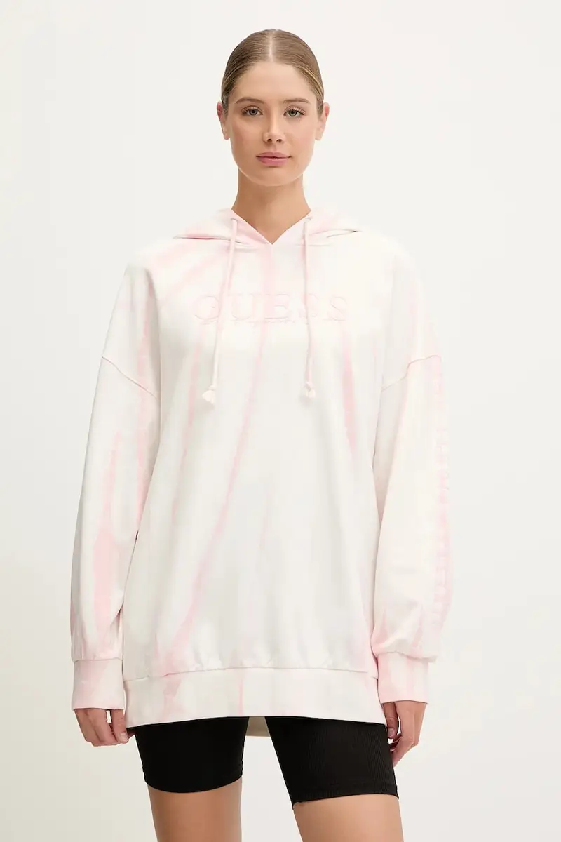 felpa donna colore rosa con cappuccio V5GQ16 KCRQ0