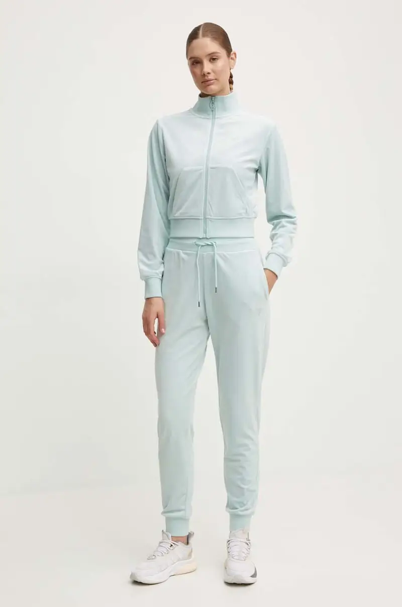 felpa donna colore verde con applicazione miniatura 2