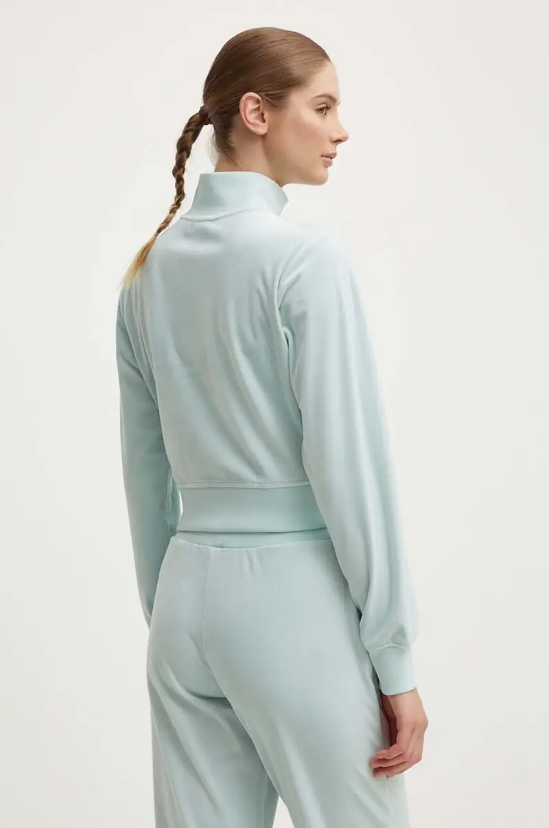 felpa donna colore verde con applicazione miniatura 3