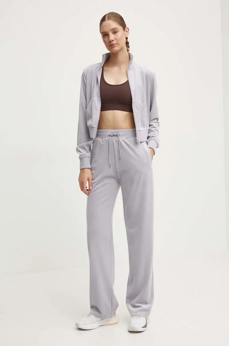 felpa donna colore violetto con applicazione miniatura 2