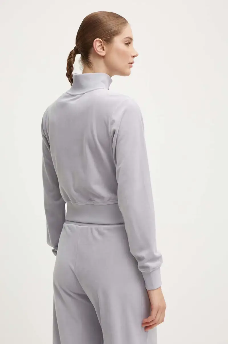 felpa donna colore violetto con applicazione miniatura 3