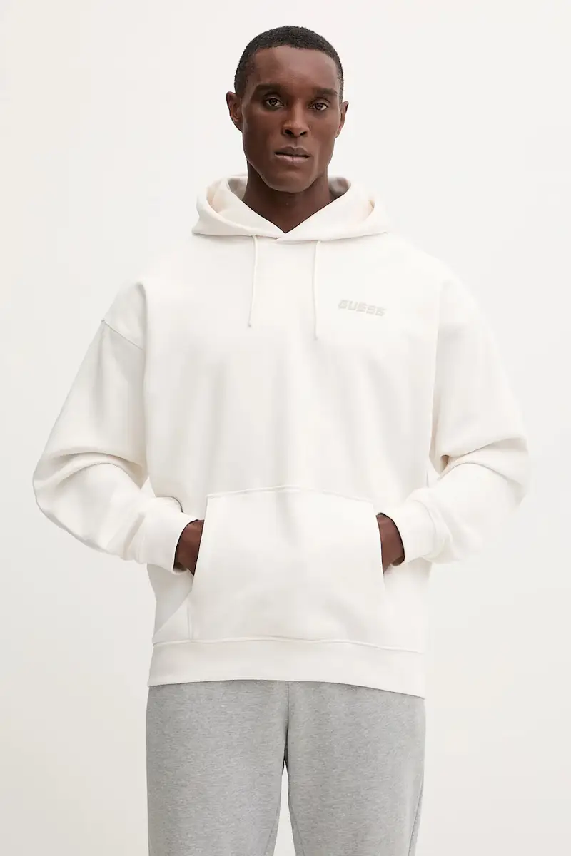 felpa EMIS uomo colore beige con cappuccio Z4YQ00 K9V31