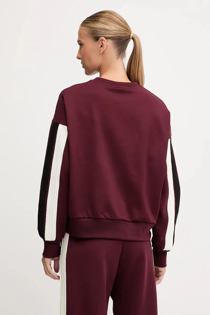 felpa FABIA donna colore granata con applicazione V5BQ03 KCX22 miniatura 3