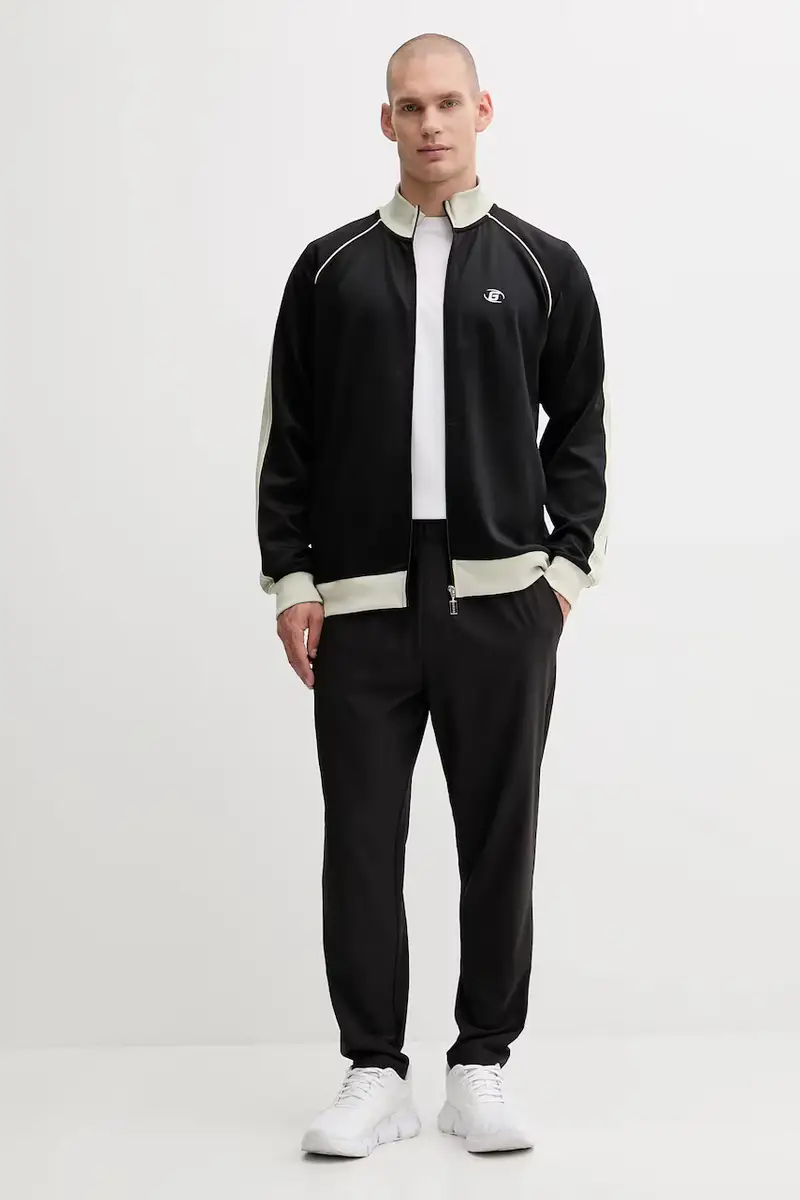 felpa FULVIO uomo colore nero con applicazione Z5YQ21 KCRU2 miniatura 2