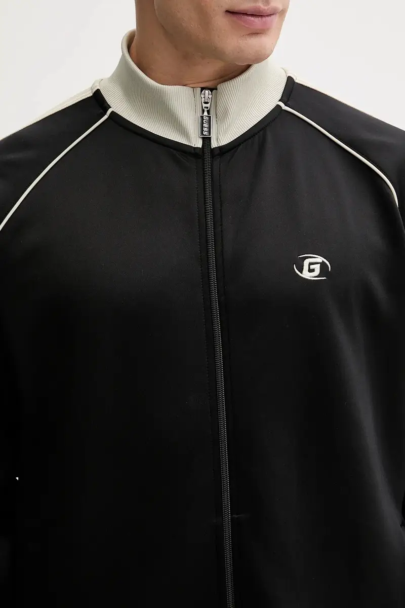 felpa FULVIO uomo colore nero con applicazione Z5YQ21 KCRU2 miniatura 5