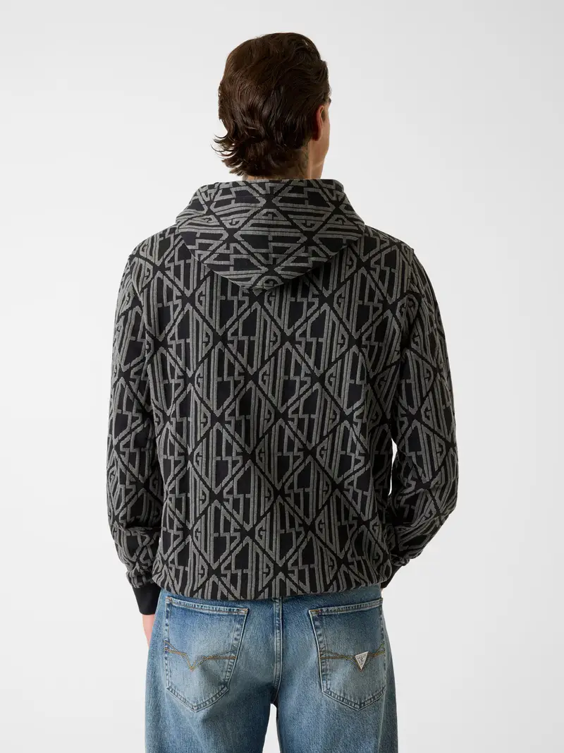 Felpa grigio / nero miniatura 3