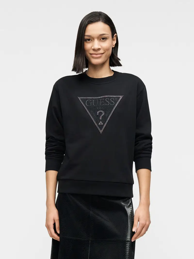 Felpa grigio scuro / nero miniatura 2