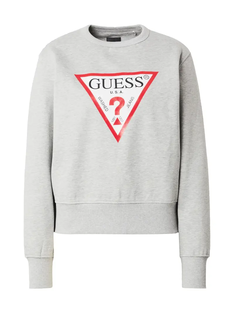 GUESS Felpa  grigio sfumato / rosso / nero / bianco
