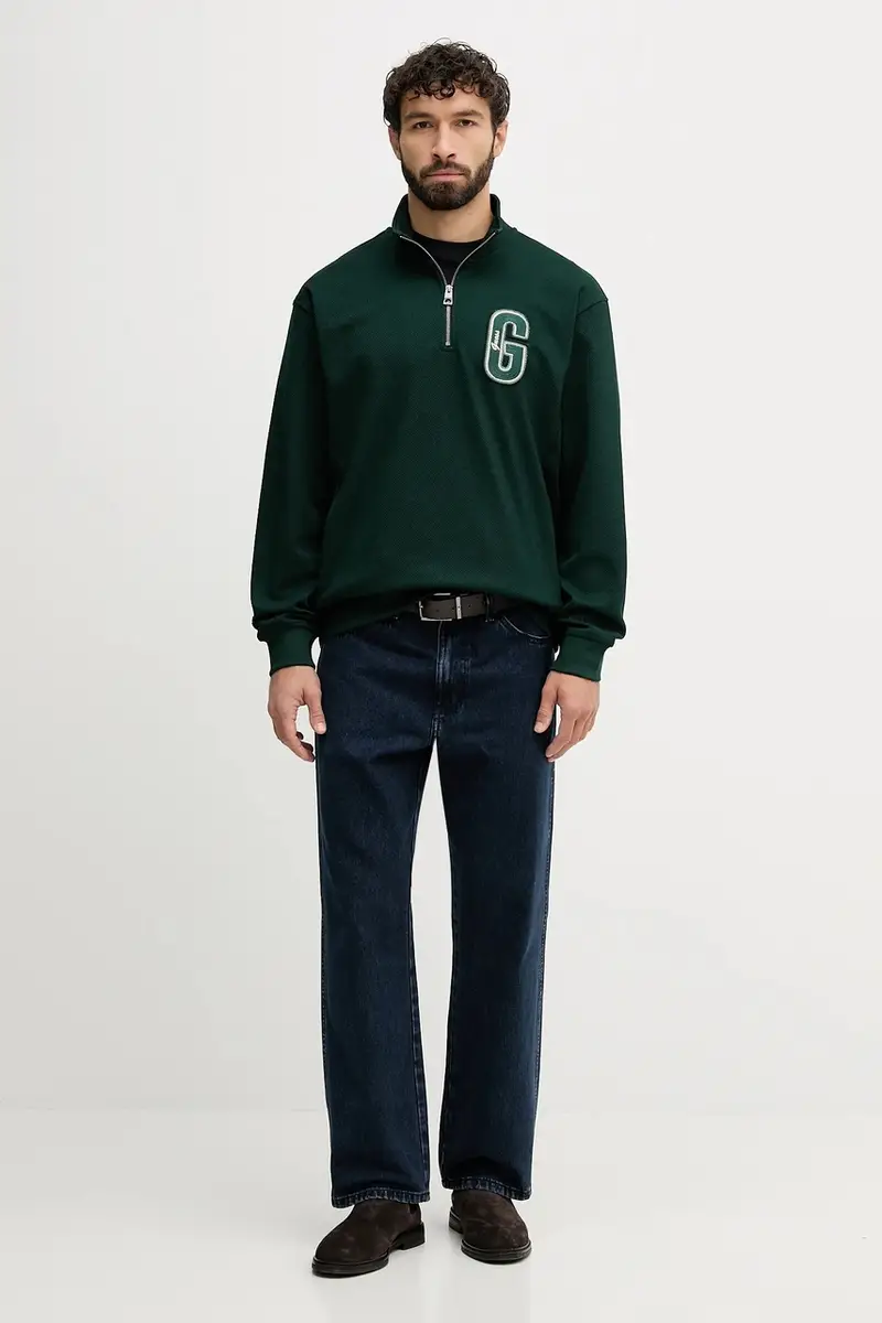 felpa HARRIS uomo colore verde con applicazione M5BQ18 K0552 miniatura 2