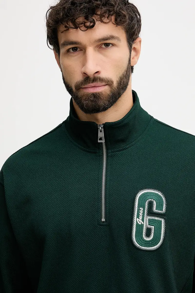 felpa HARRIS uomo colore verde con applicazione M5BQ18 K0552 miniatura 4