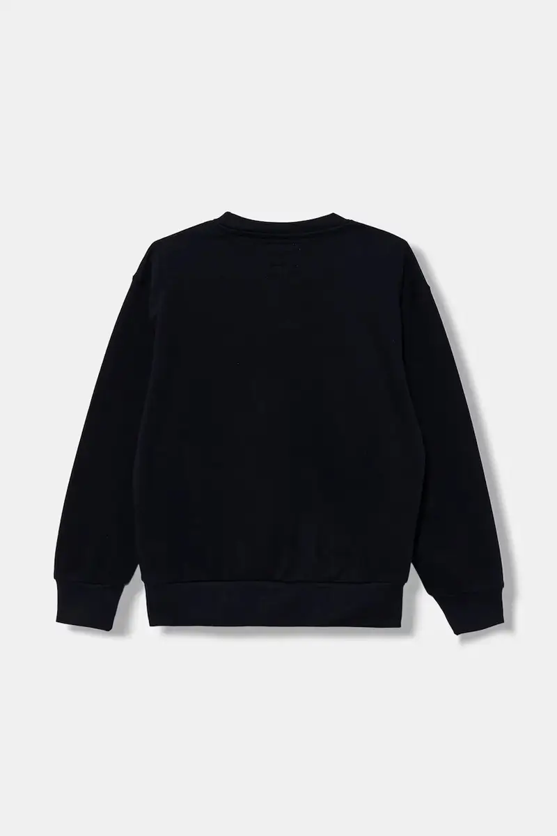 felpa in cotone bambino/a colore blu navy con applicazione H5YJ00 KAX74 miniatura 2