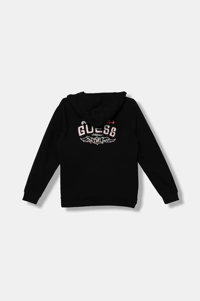 felpa in cotone bambino/a colore nero con cappuccio L5BQ06 KAX74 miniatura 2