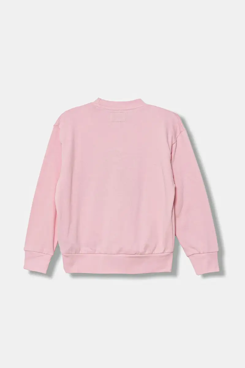 felpa in cotone bambino/a colore rosa con applicazione H5YJ00 KAX74 miniatura 2