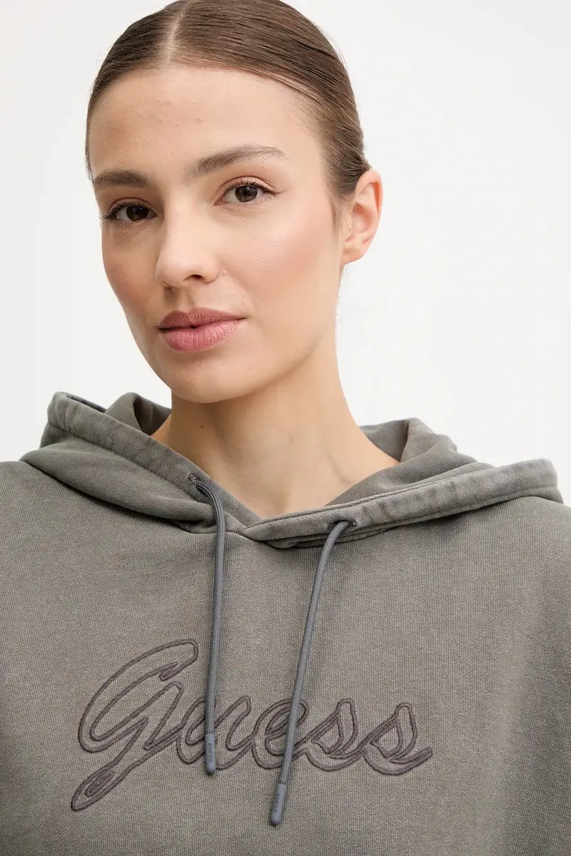 felpa in cotone MISTY donna colore grigio con cappuccio V5RQ16 KCOS1 miniatura 4