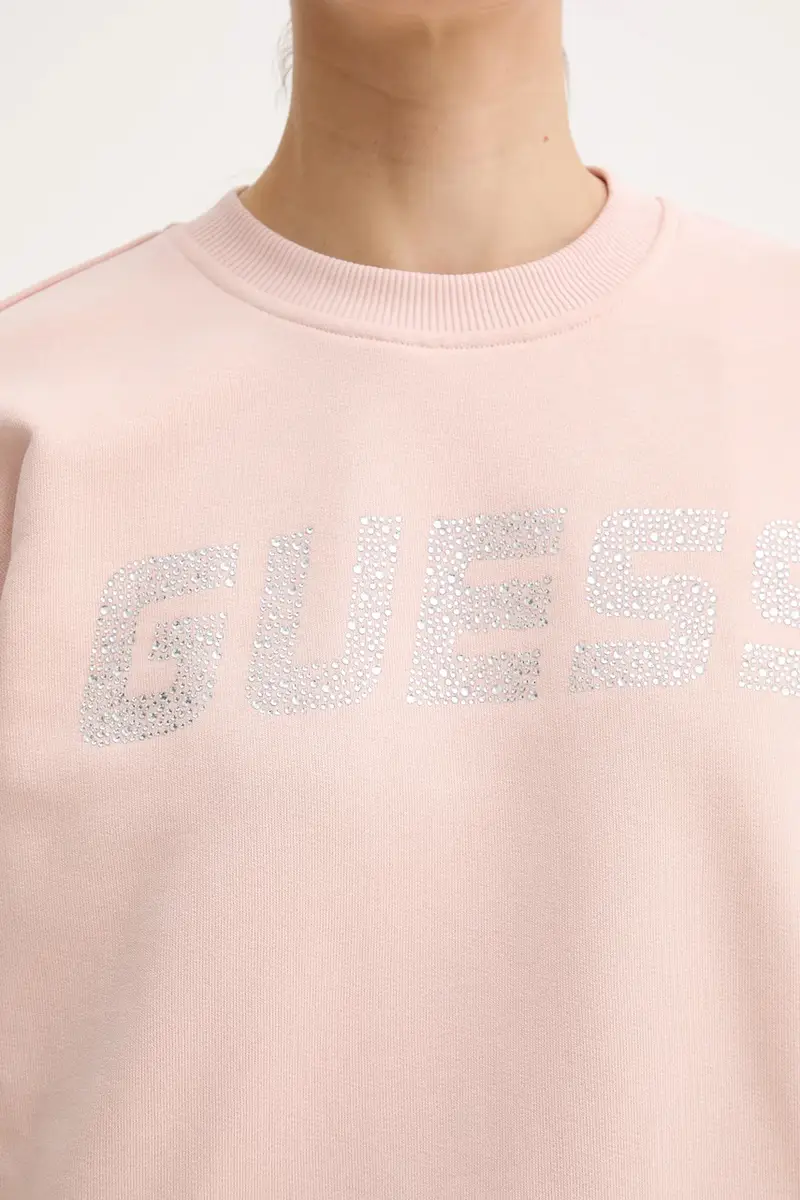 felpa in cotone PRIMULA donna colore arancione con applicazione V5YQ12 KCRP0 miniatura 5