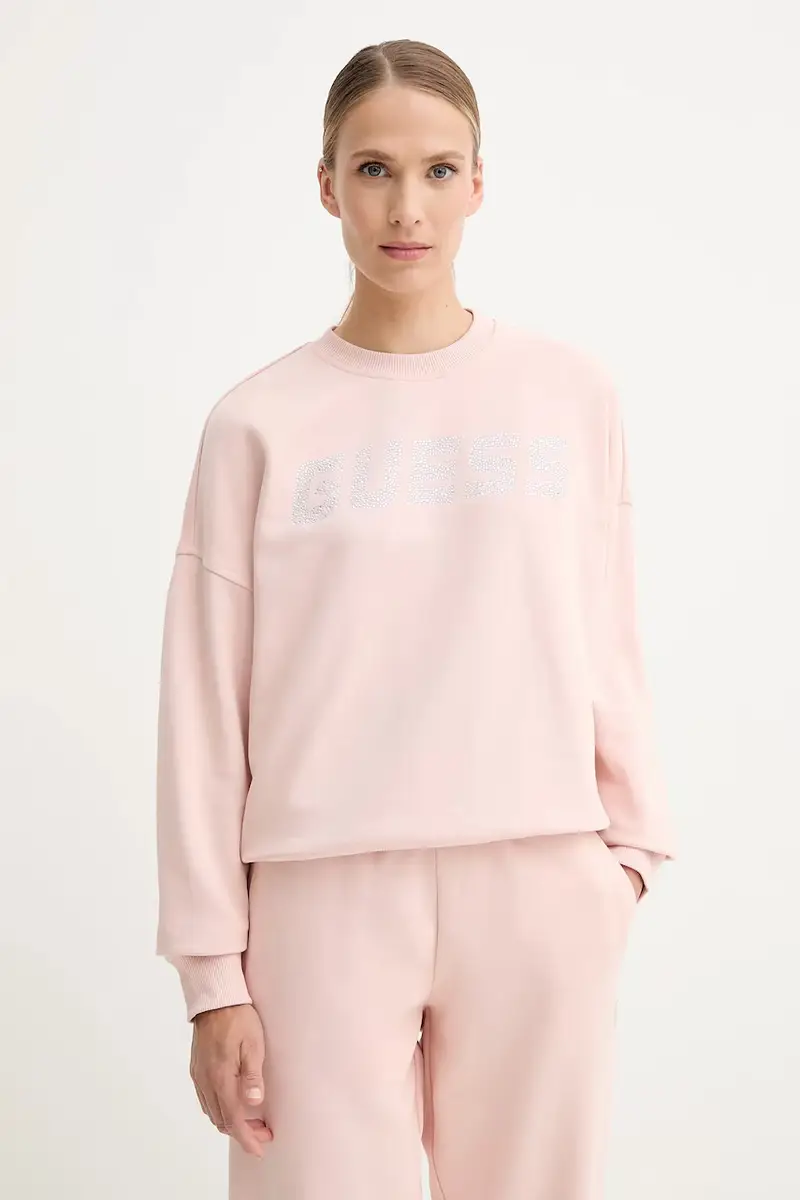 felpa in cotone PRIMULA donna colore arancione con applicazione V5YQ12 KCRP0