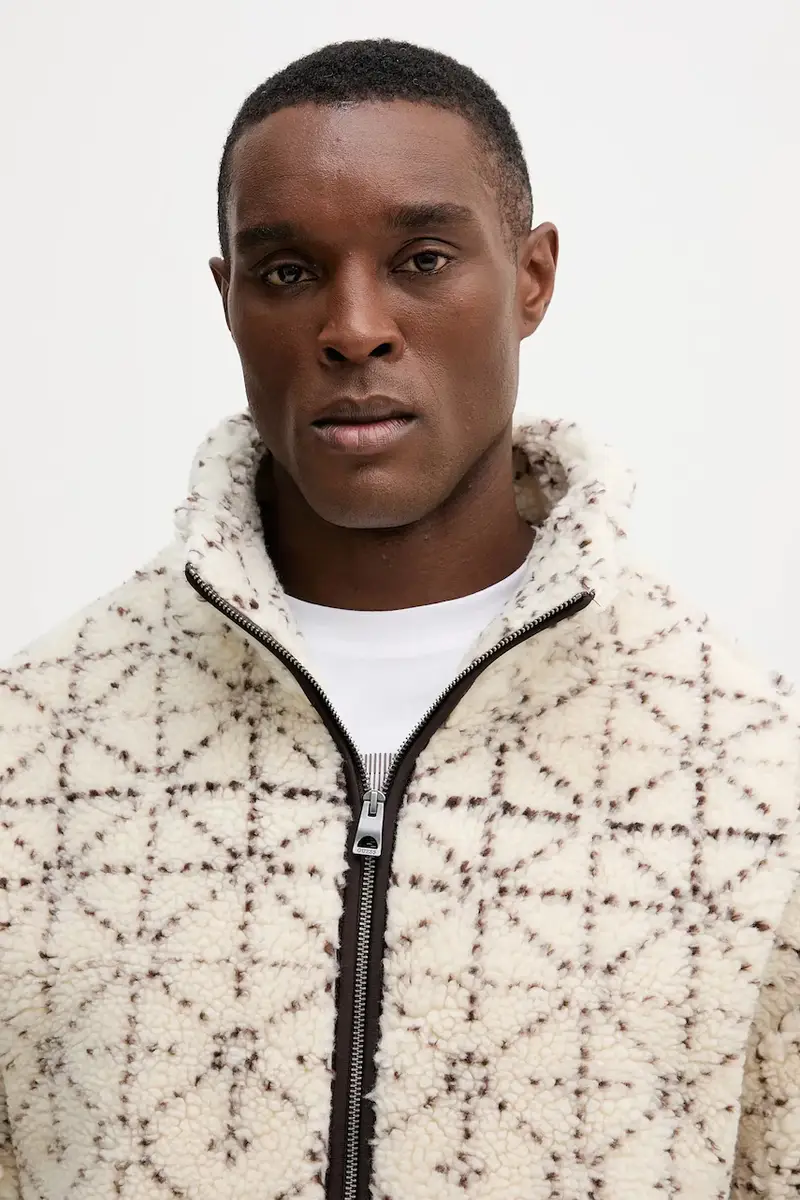 felpa in pile SOLDIER uomo colore beige M5BL22 K9GV2 miniatura 4