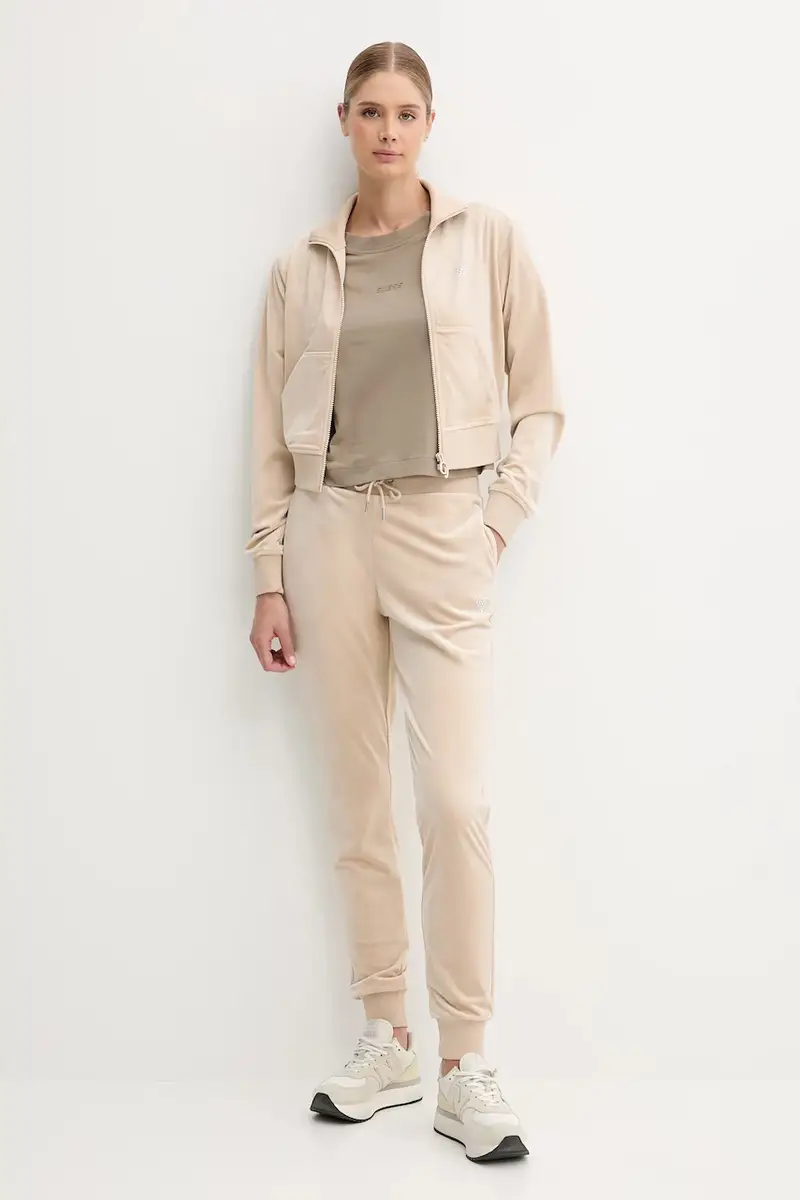 felpa in velluto COUTURE donna colore beige V3BQ22 K0232 miniatura 2