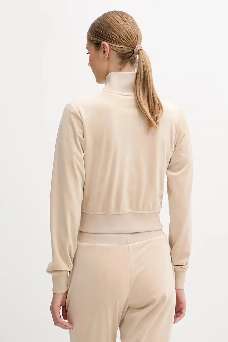 felpa in velluto COUTURE donna colore beige V3BQ22 K0232 miniatura 3